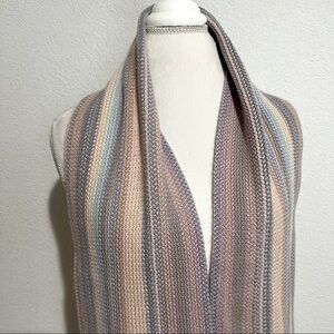 Pastel Knit Scarf Tassels X Long New  Unisex